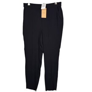 Halogen Nordstrom Dress Pants 10 Women Black Viscose Blend Pull On‎ Straight
